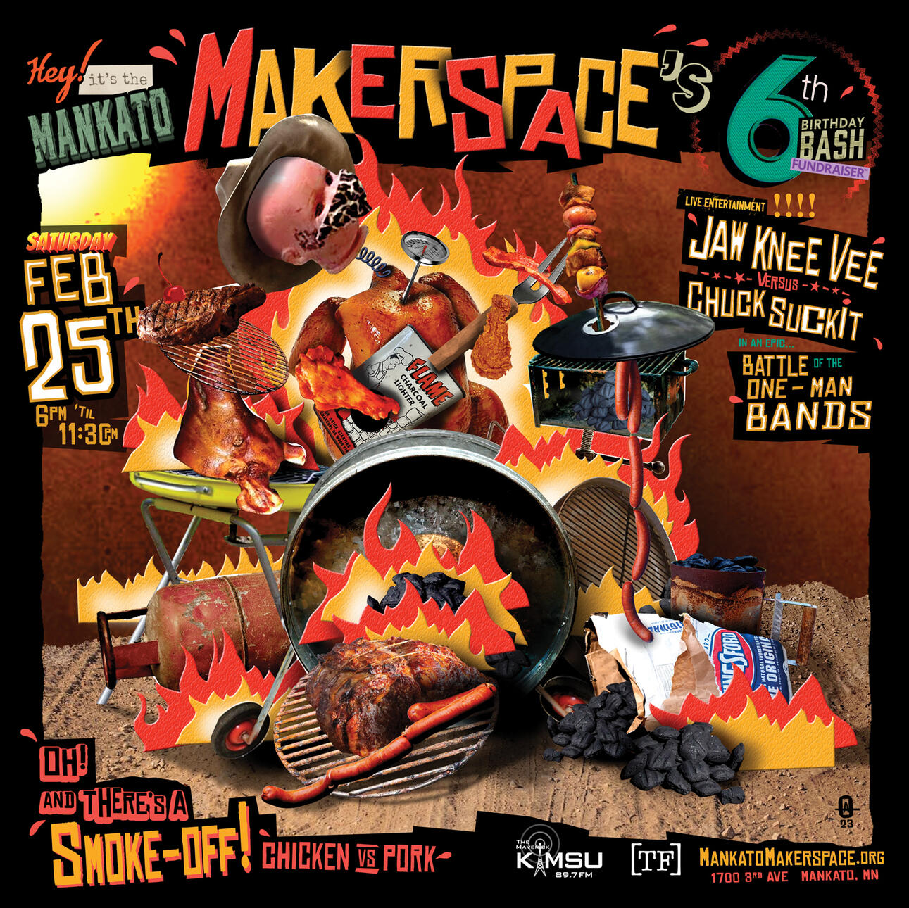 Mankato Makerspace 6th Birthday Poster