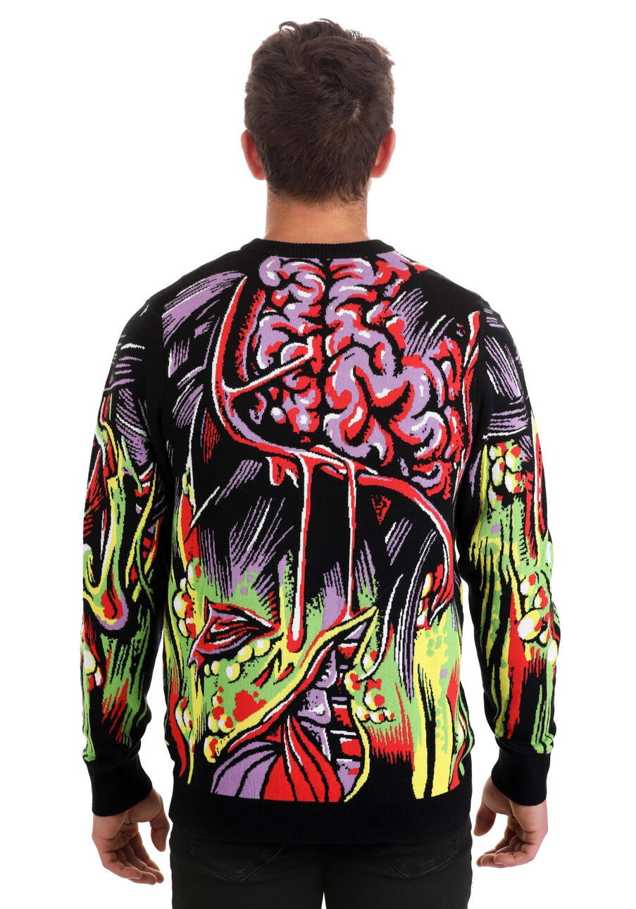Creepy Halloween Sweater Design Back